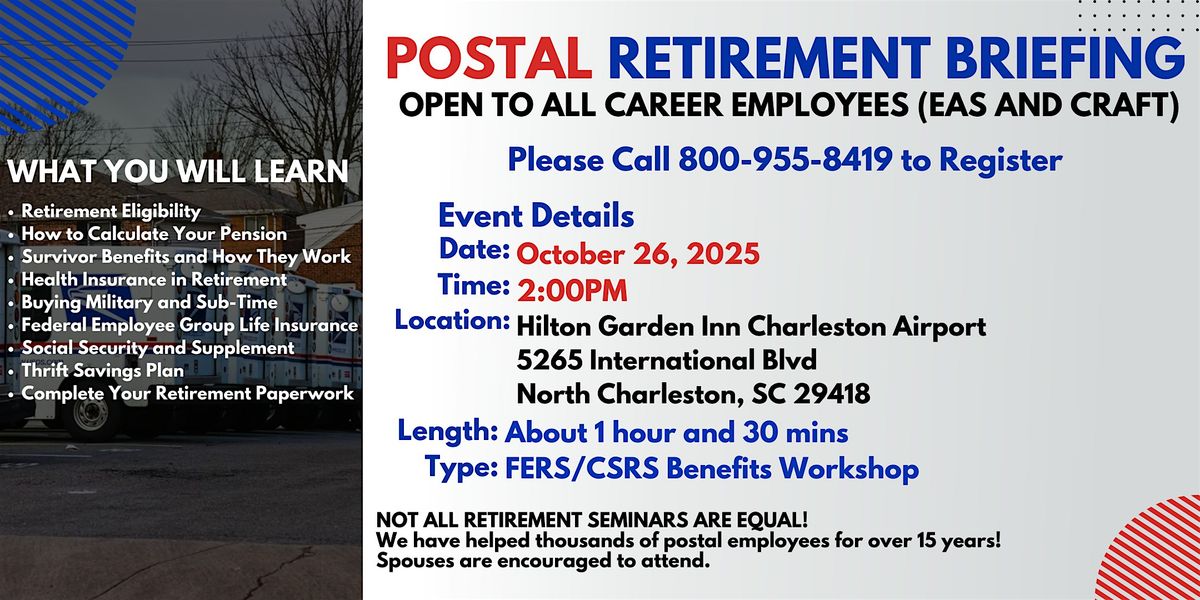FERS Benefits Seminar North Charleston - 10\/26\/25