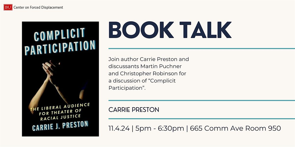 Book Talk: Complicit Participation by Carrie Preston