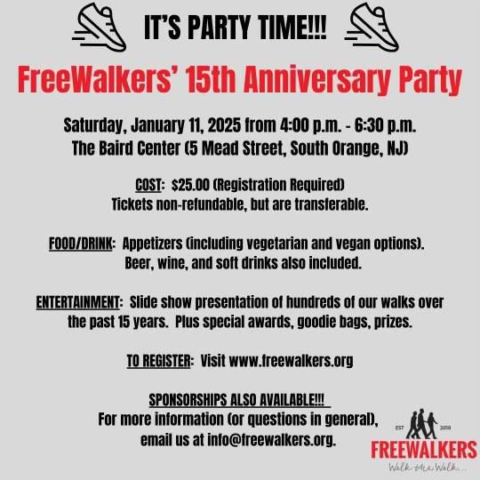 FreeWalkers 15th Anniversary Celebration