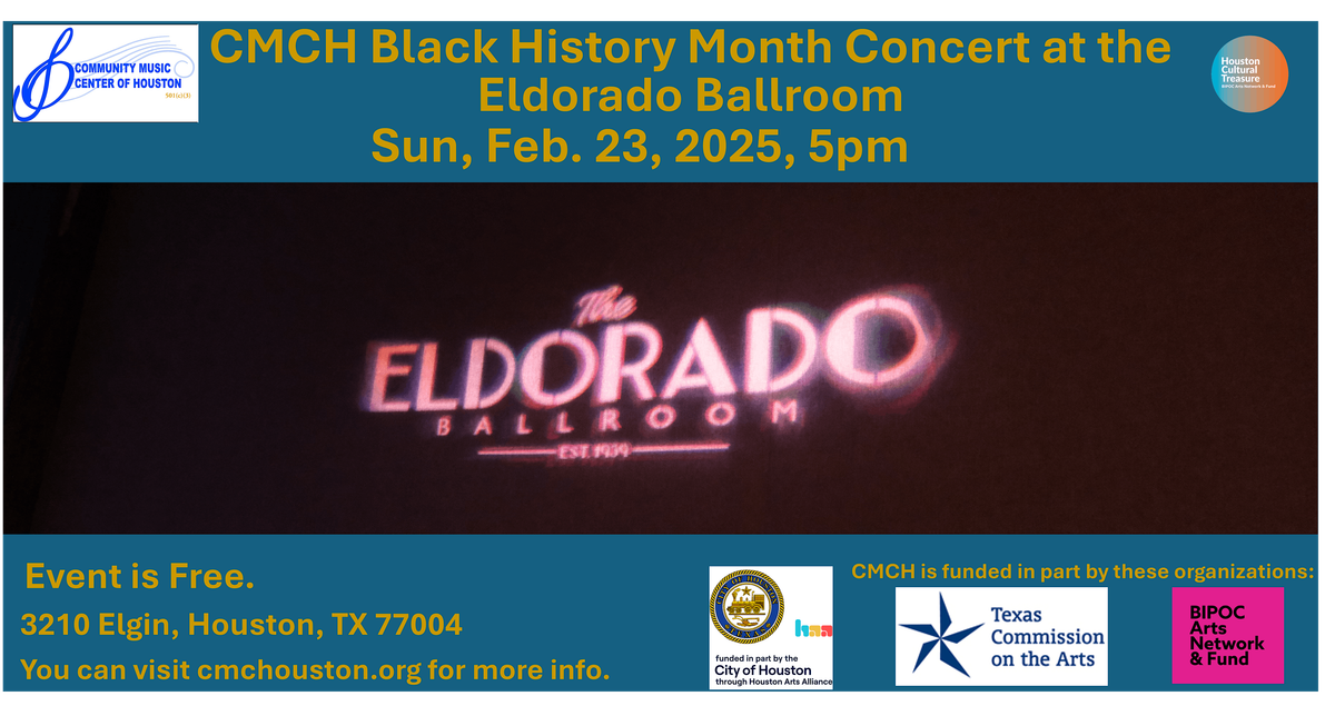 CMCH Black History Month Concert at the Eldorado Ballroom