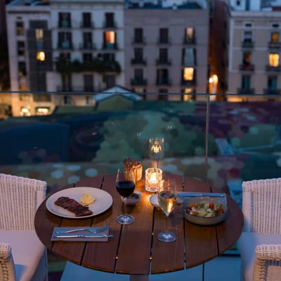 Men\u00fa Moonlight Dinner en The Roof