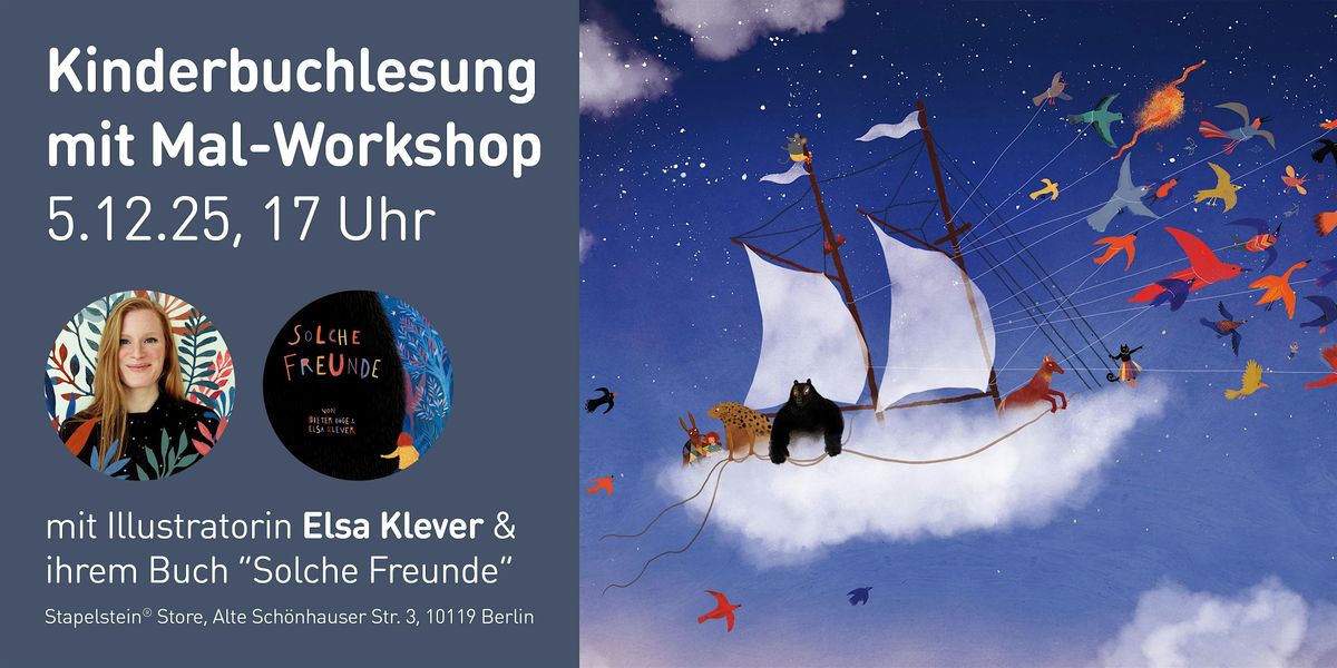Stapelstein\u00ae x Elsa Klever I Lesung & Mal-Workshop