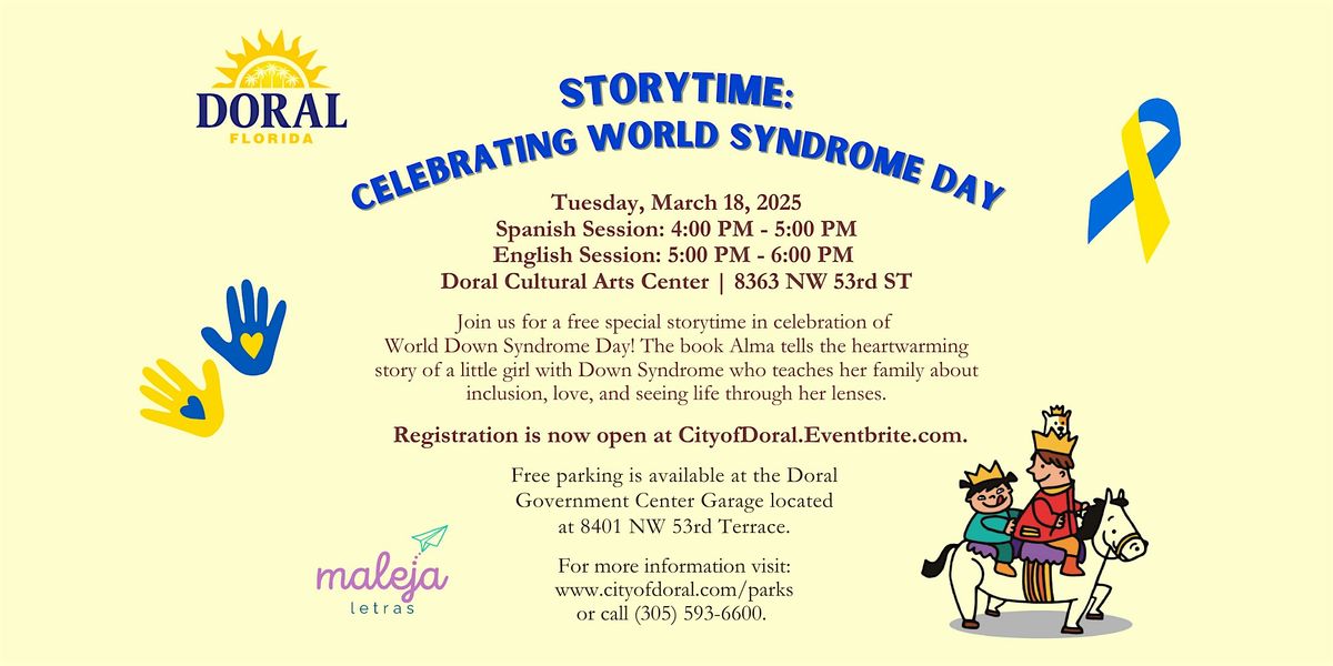 Storytime: Celebrating World Syndrome Day