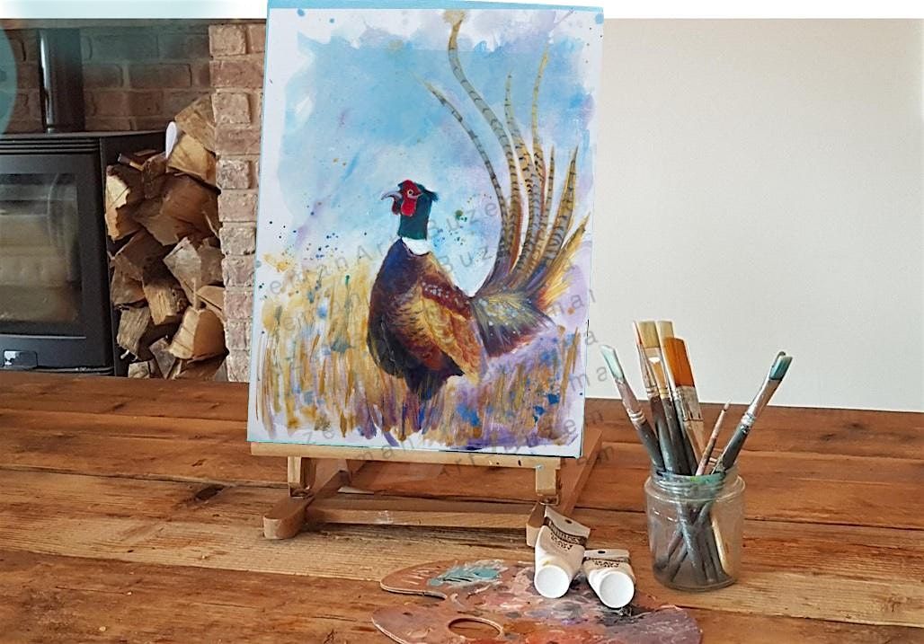 \u2018Pheasant\u2019 painting @ the farm with animal encounter @Mcneils Mill