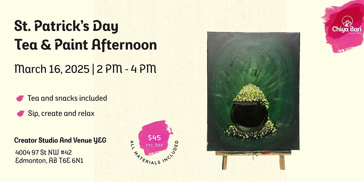 St. Patrick\u2019s Day Tea and Paint Afternoon