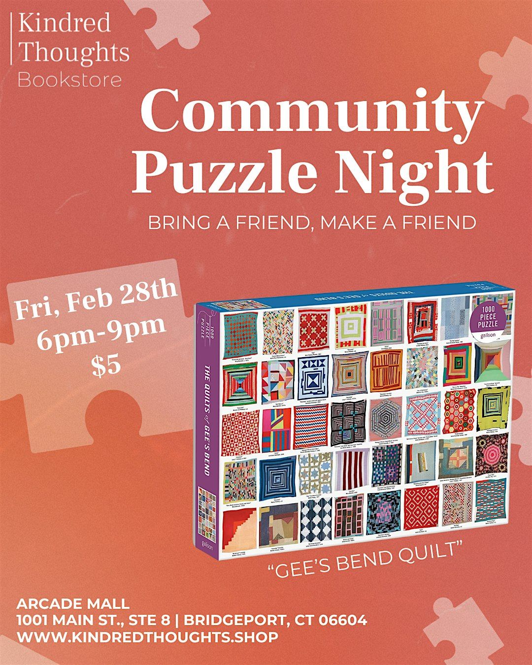 Community Puzzle Night: The Quilts of Gee's Bend