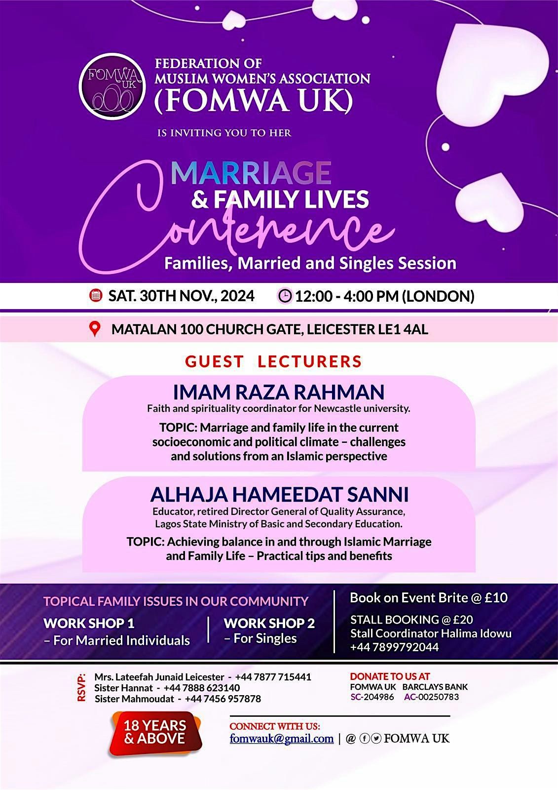 Marriage and Family Lives Conference