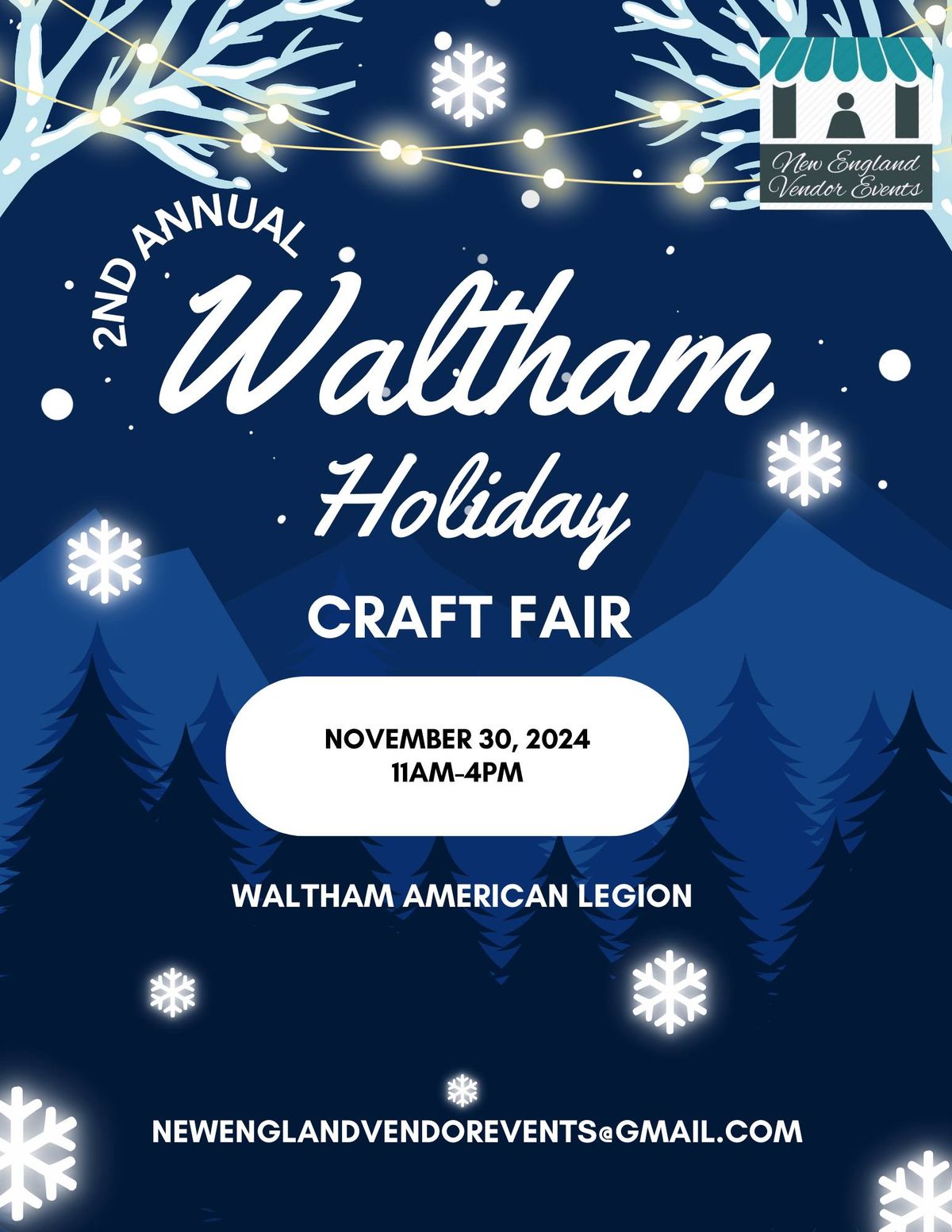 Waltham 2nd Annual Craft and Vendor Fair