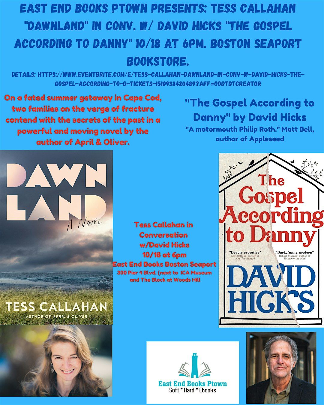 Tess Callahan "Dawnland" in Conv. w\/ David Hicks "The Gospel According to D