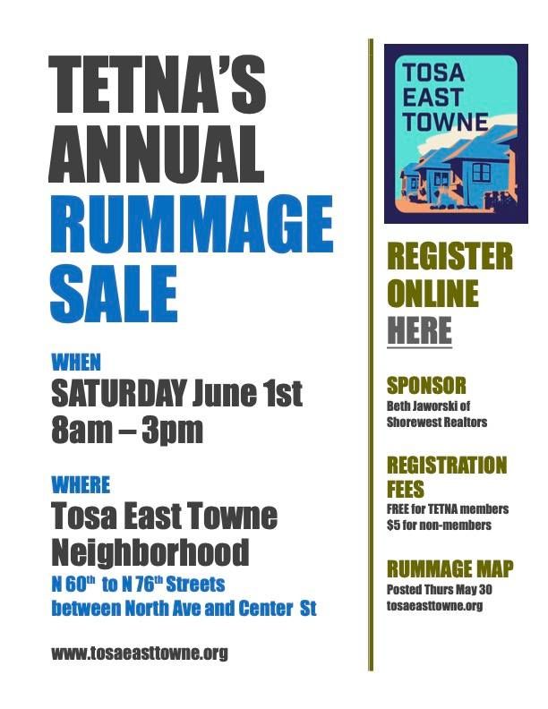TETNA's Annual Rummage Sale