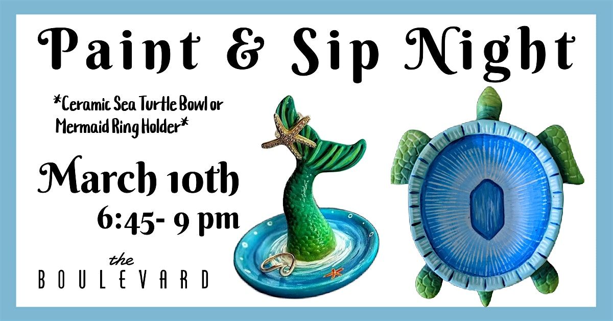 Ceramic Sea Turtle Or Mermaid Tail Paint Night