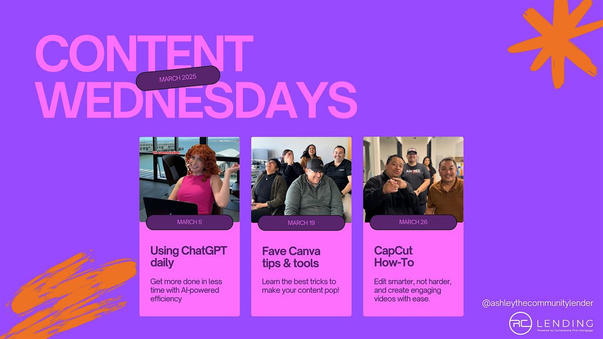 Content Wednesdays: Consistency, Creativity & Community