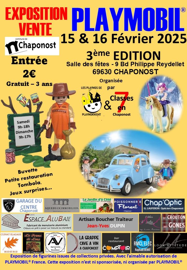 3\u00e8me Exposition Vente de PLAYMOBIL\u00ae de Chaponost