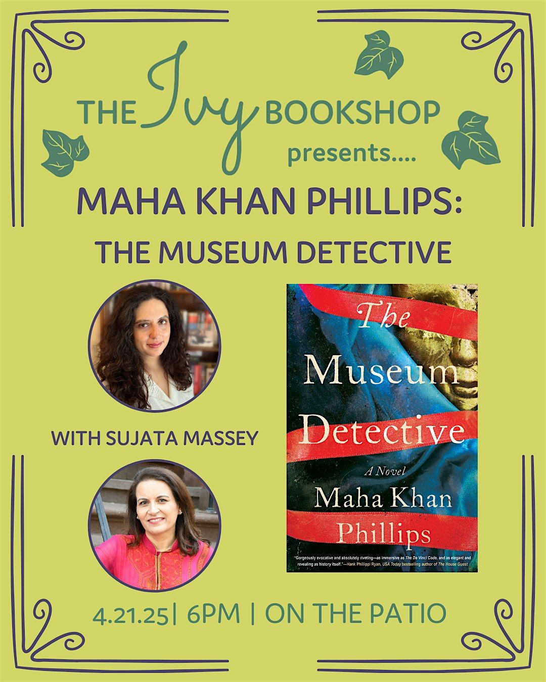 Maha Khan Phillips: THE MUSEUM DETECTIVE (with Sujata Massey)