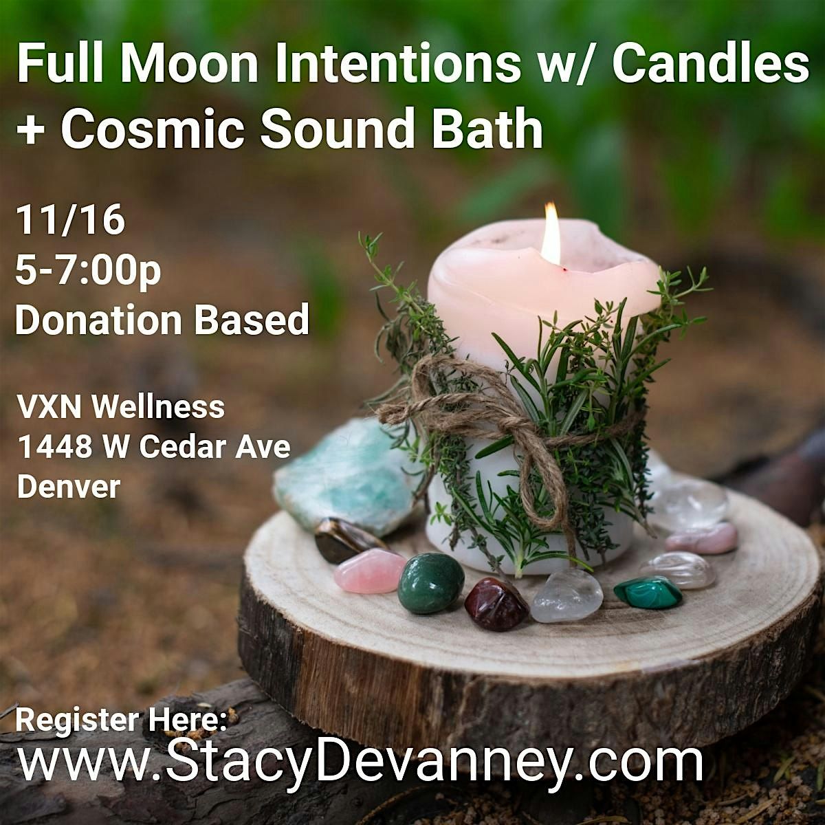 Full Moon Intentions w\/ Candles + Cosmic Sound Bath