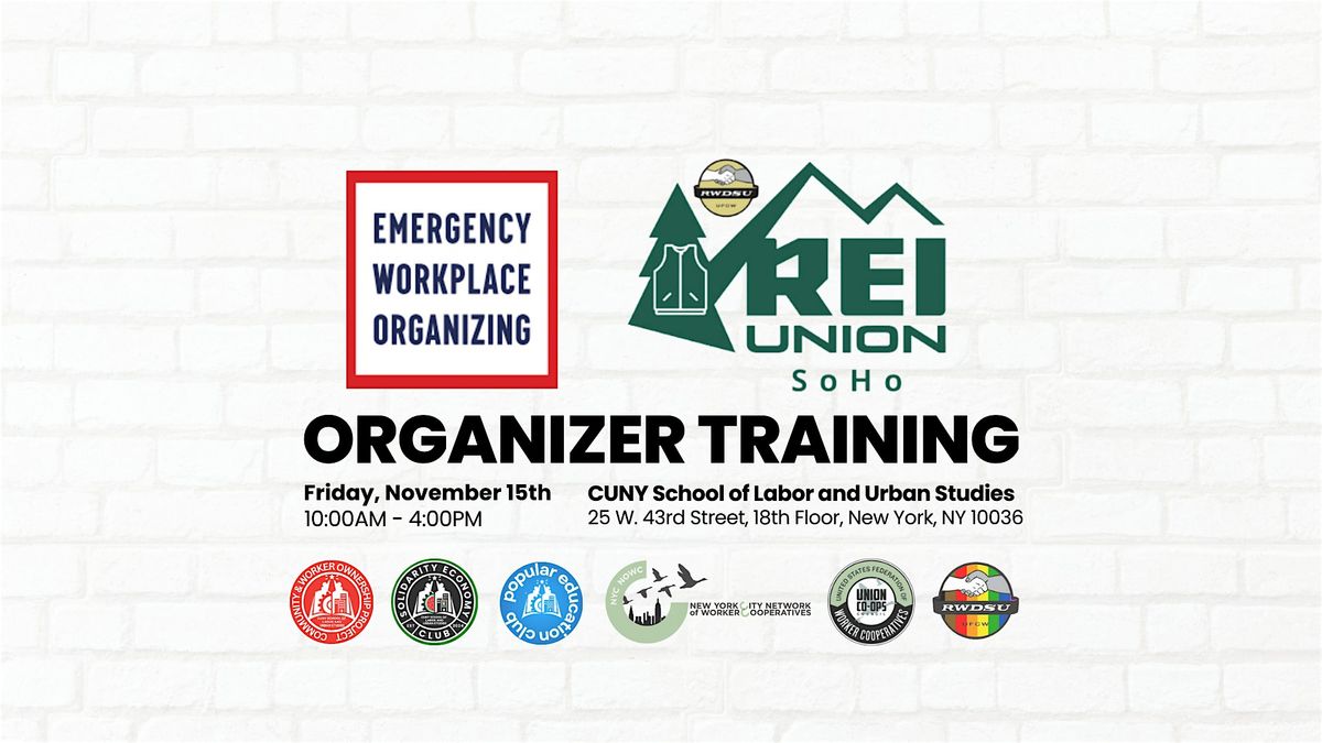 Organizer Training with NYC-EWOC and REI Union SoHo!