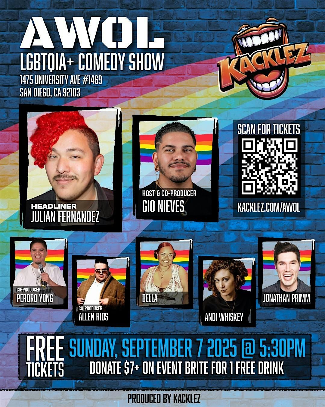 Stand Up Comedy Show in Hillcrest LGBTQIA+