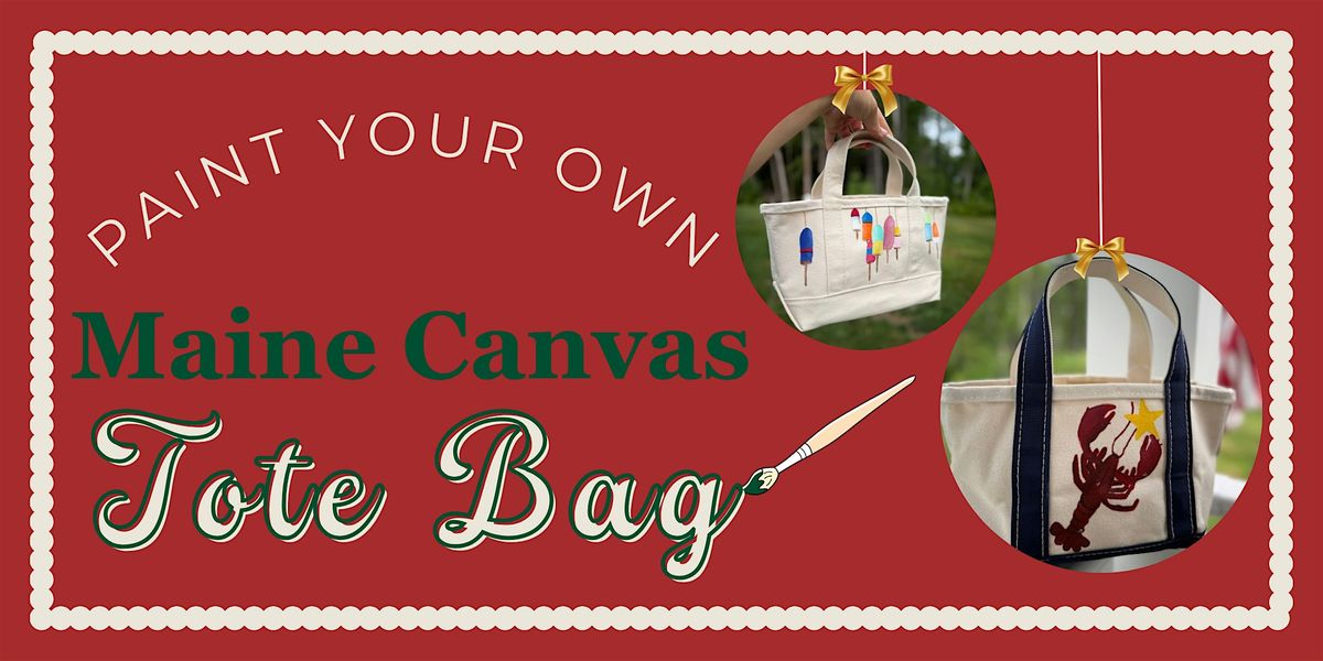Paint Your Own Maine Canvas Tote