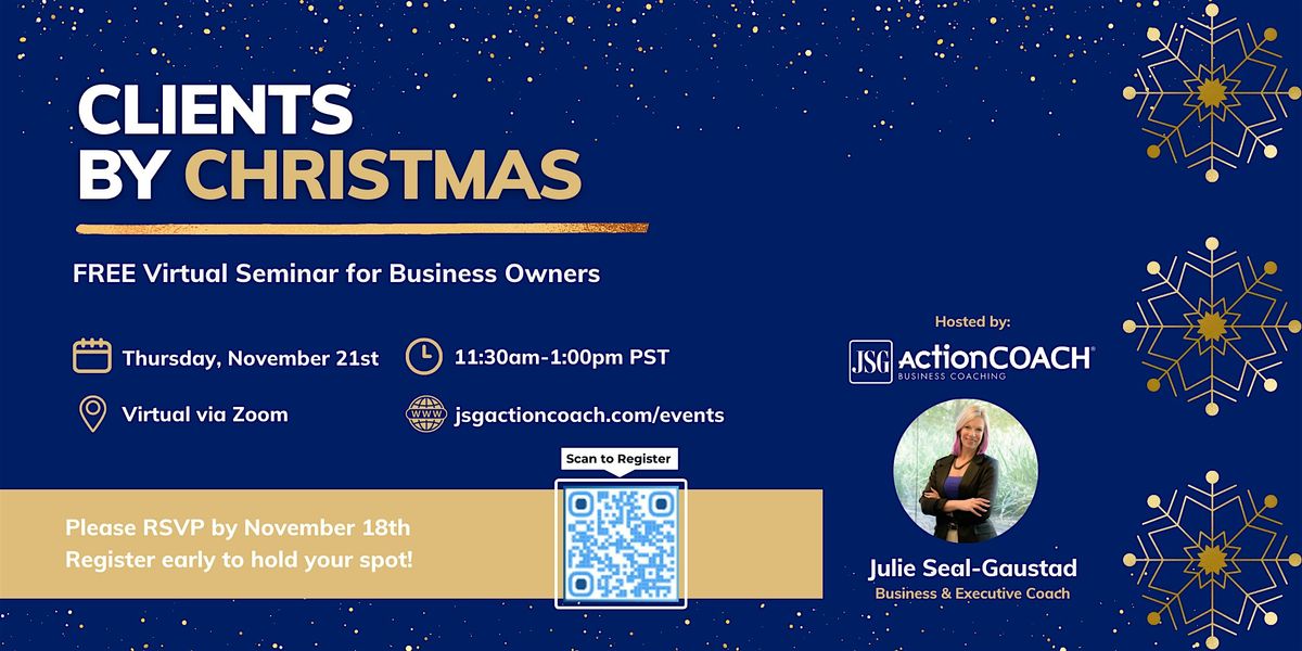 Clients by Christmas - FREE Webinar for Business Owners