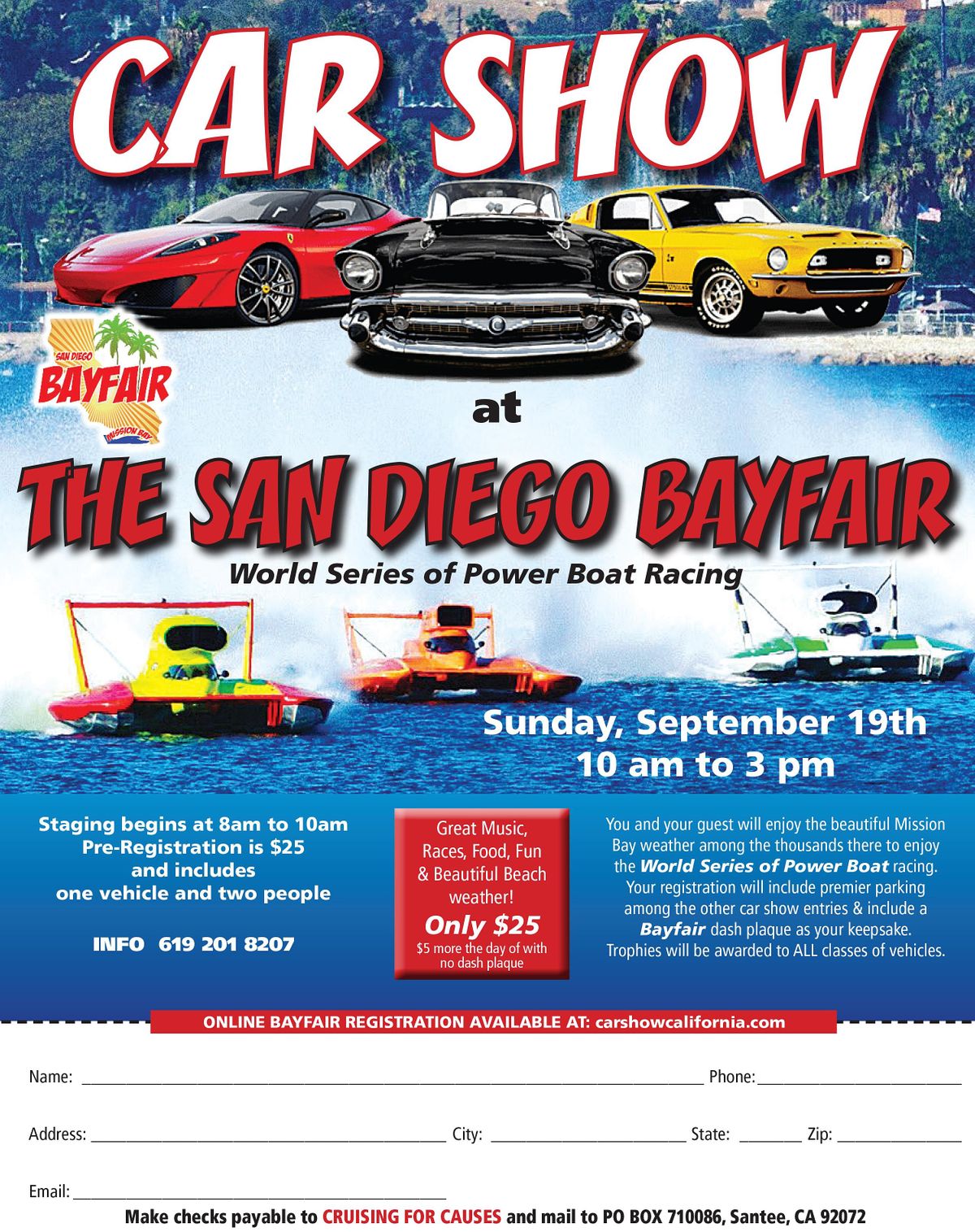 CAR SHOW at The San Diego Bayfair The World Series Of Power Boat
