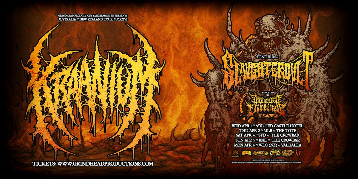 KRAANIUM (NORWAY) Featuring SLAUGHTERCULT (NSW) and I CHOOSE VIOLENCE (SA)