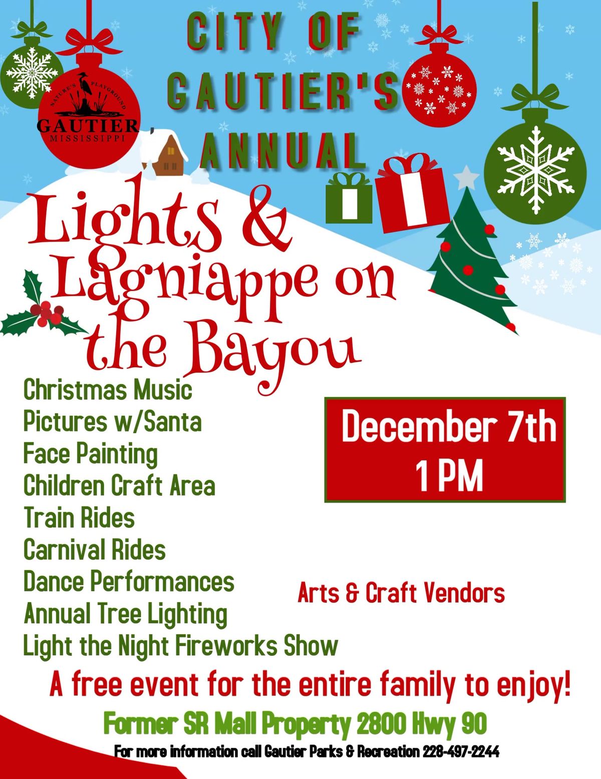 \ud83c\udf84\u2728 City of Gautier's Annual Lights & Lagniappe on the Bayou \u2728\ud83c\udf84