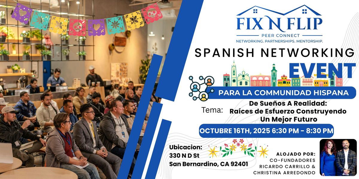 Fix N Flip Peer Connect SPANISH Live NETWORKING Event (October)