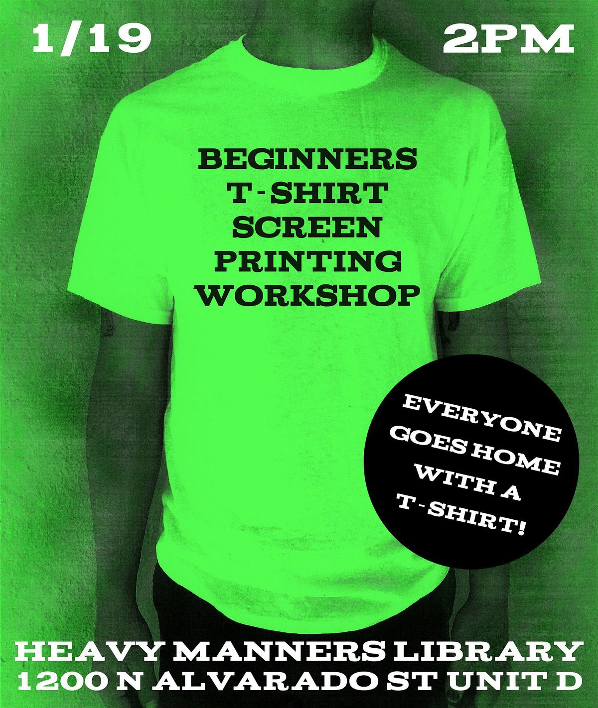 Beginners T-shirt Screen Printing Workshop (1\/19)