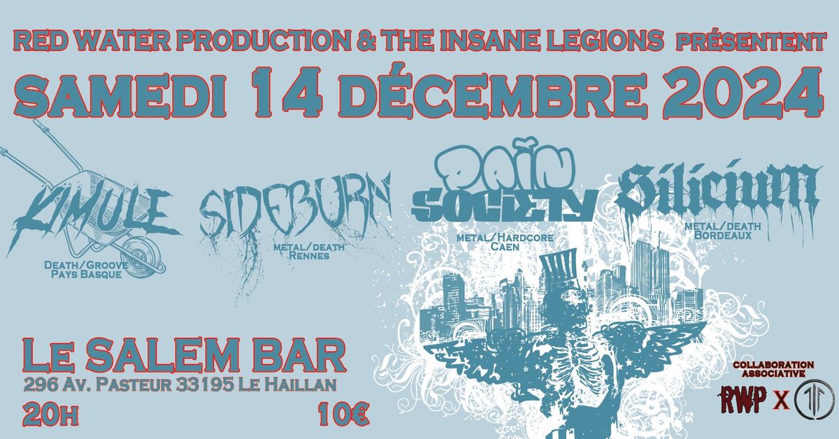 CONCERT METAL \/ SILICIUM + KIMULE + PAIN SOCIETY + SIDEBURN