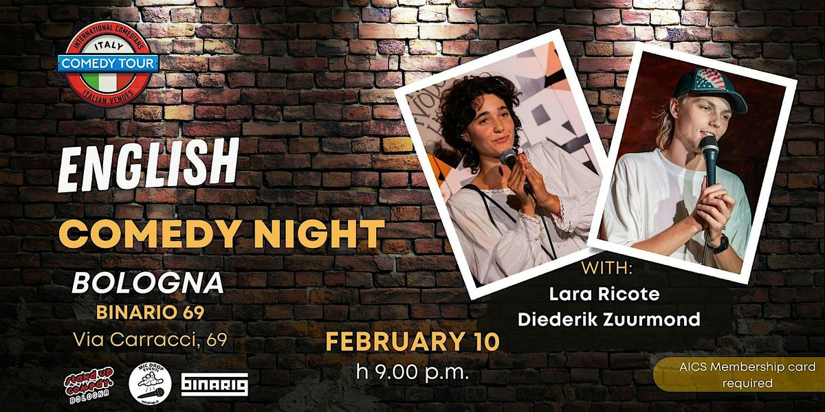 STAND-UP COMEDY IN ENGLISH - LARA RICOTE & DIEDERIK ZUURMOND