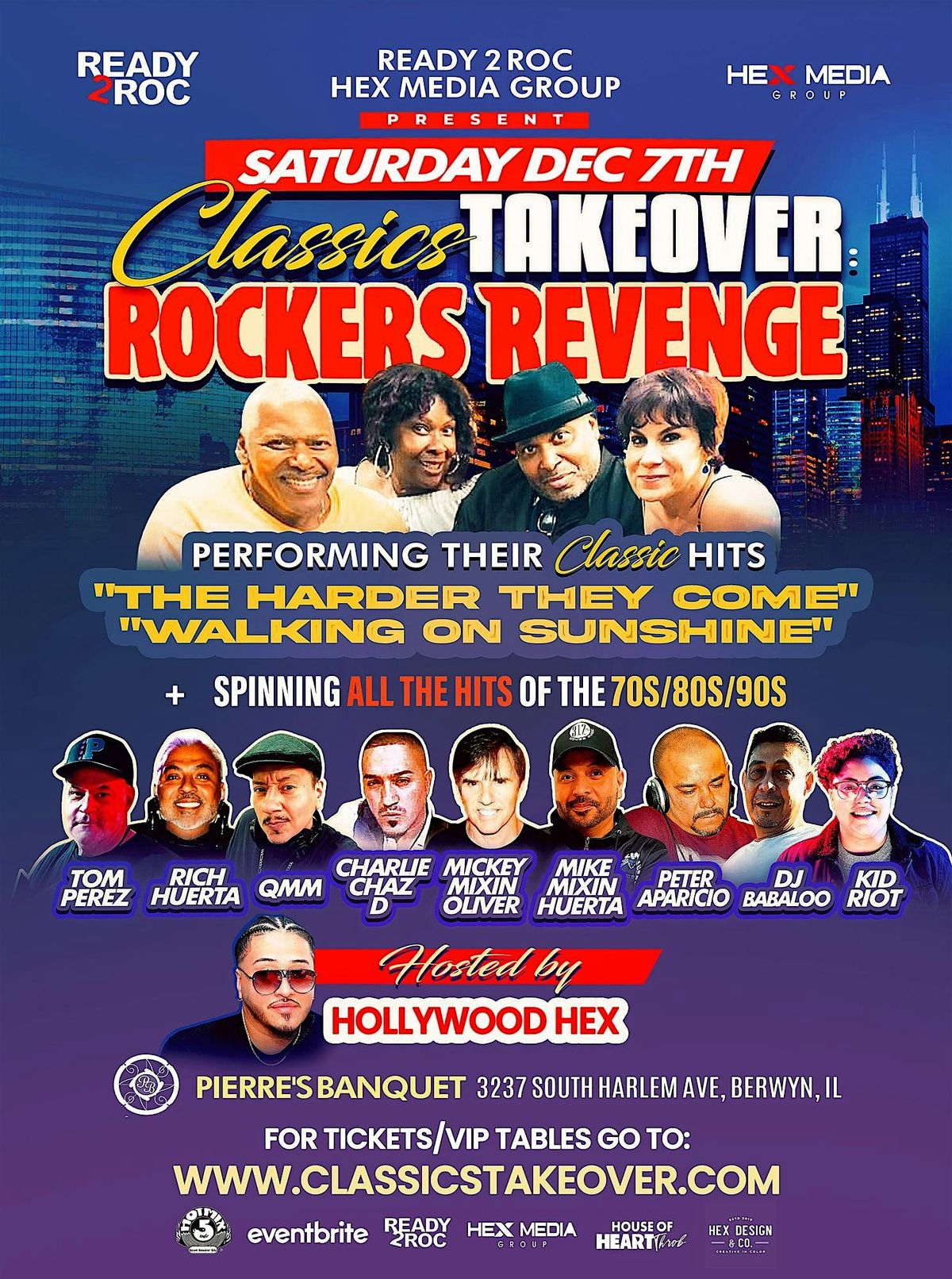 Classic's TAKEOVER featuring Rocker's Revenge Sat. Dec 7th @ Pierre's