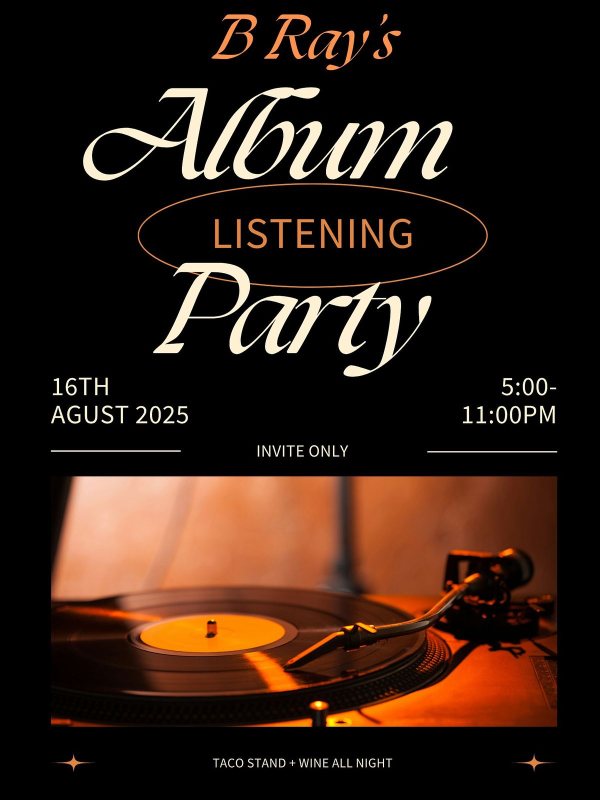 B Ray\u2019s Album listening party