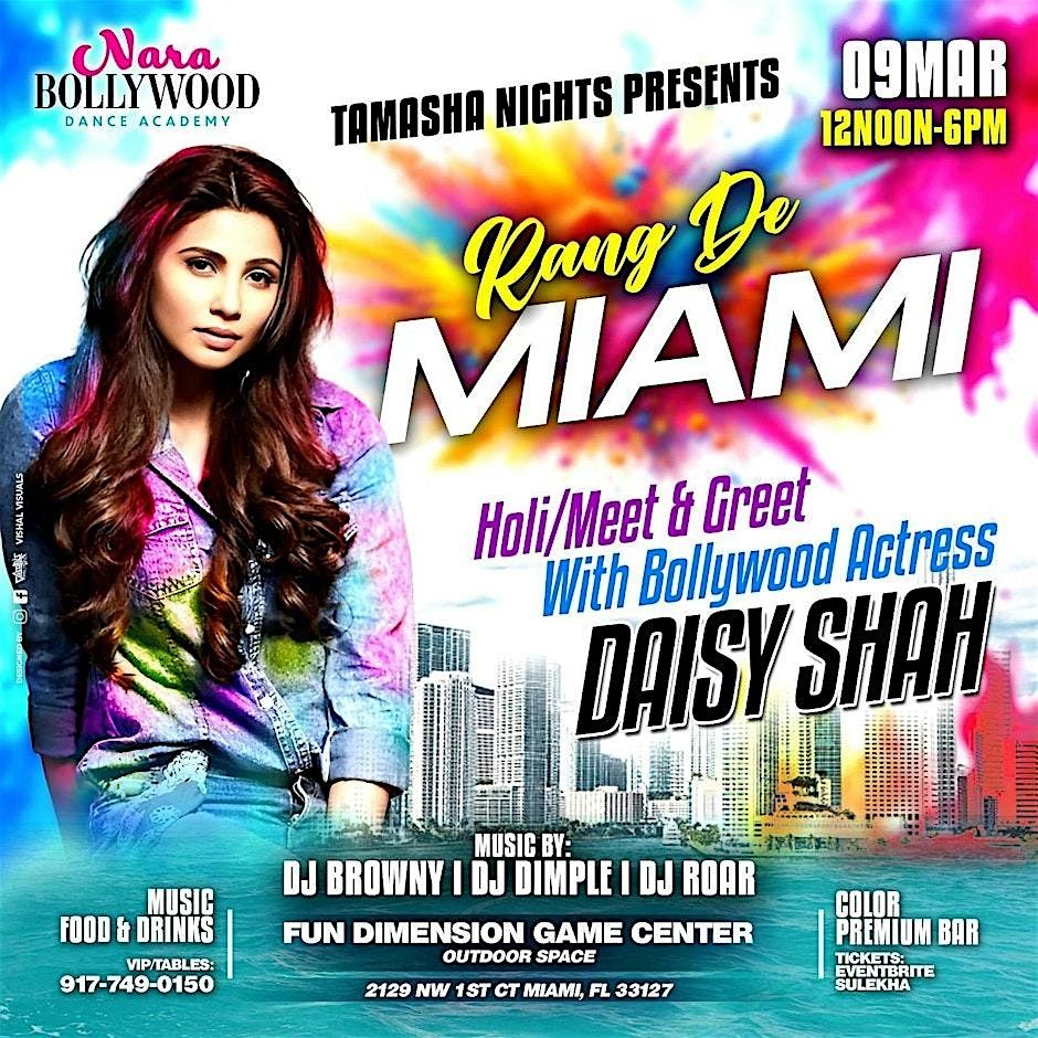 HOLI COLOR FEST 2025 | RAG DE MIAMI | ft. DAISY SHAH