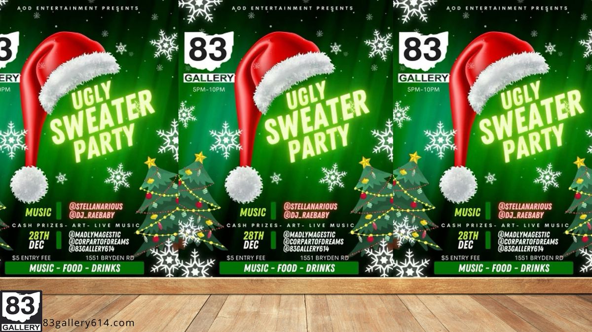 Ugly Sweater party  with live music beer pong and bobbing for apples