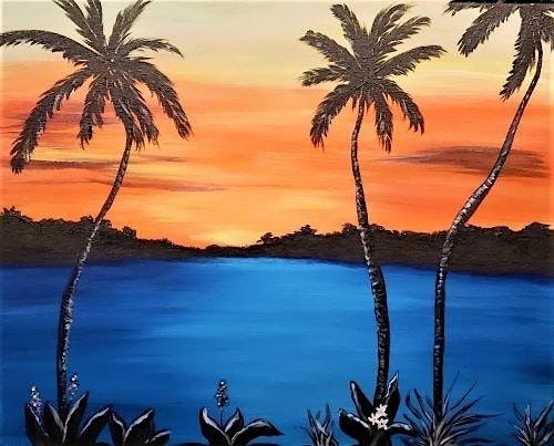 Join us for a little Island Sunset paint and sip painting event.