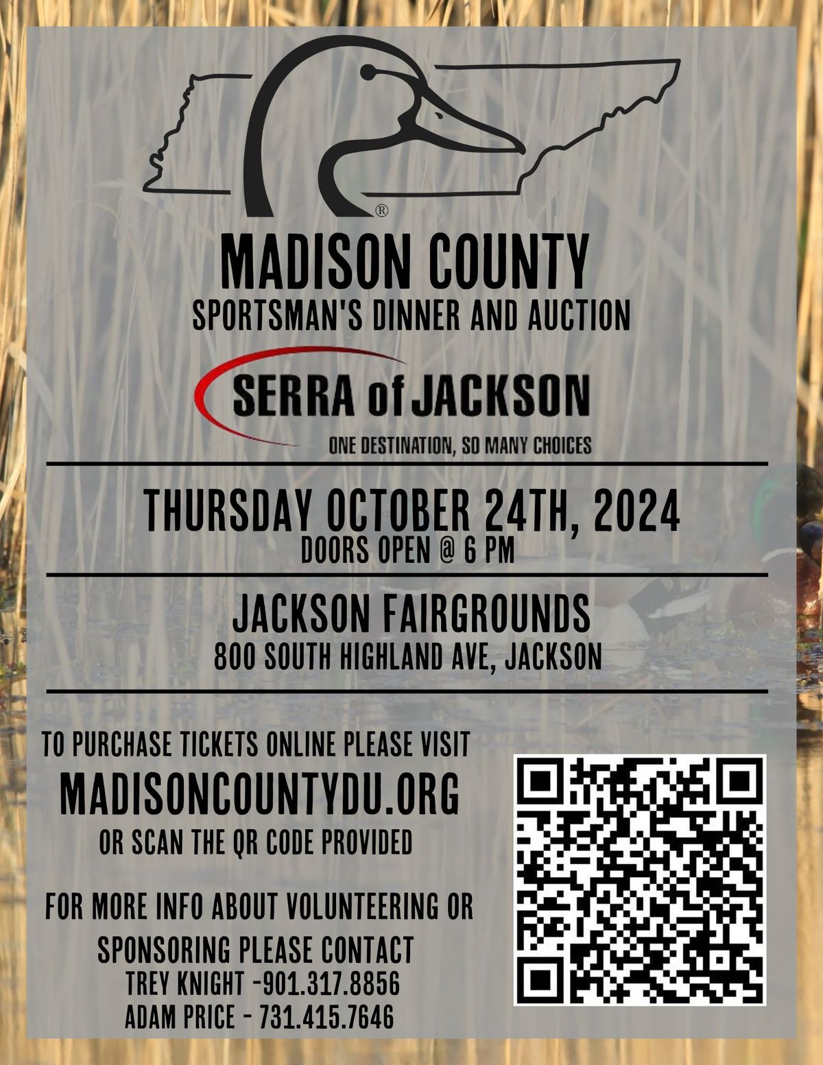 Madison County Ducks Unlimited Sportsmans Dinner and Auction Presented by Serra Of Jackson