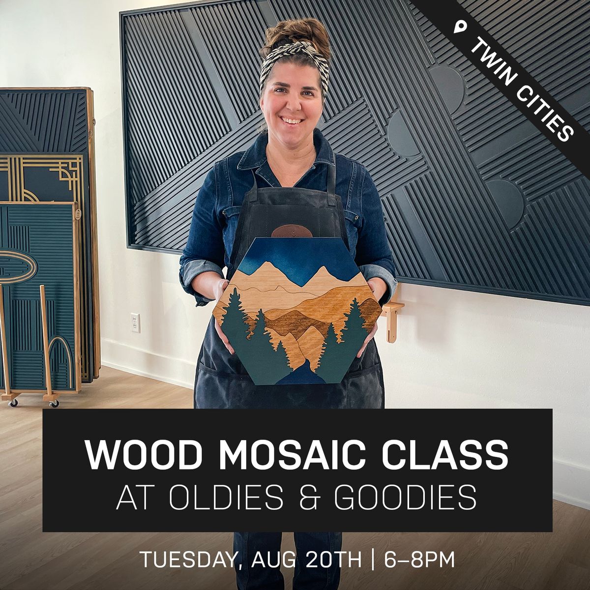 Venture Wood Mosaic Class at Oldies & Goodies