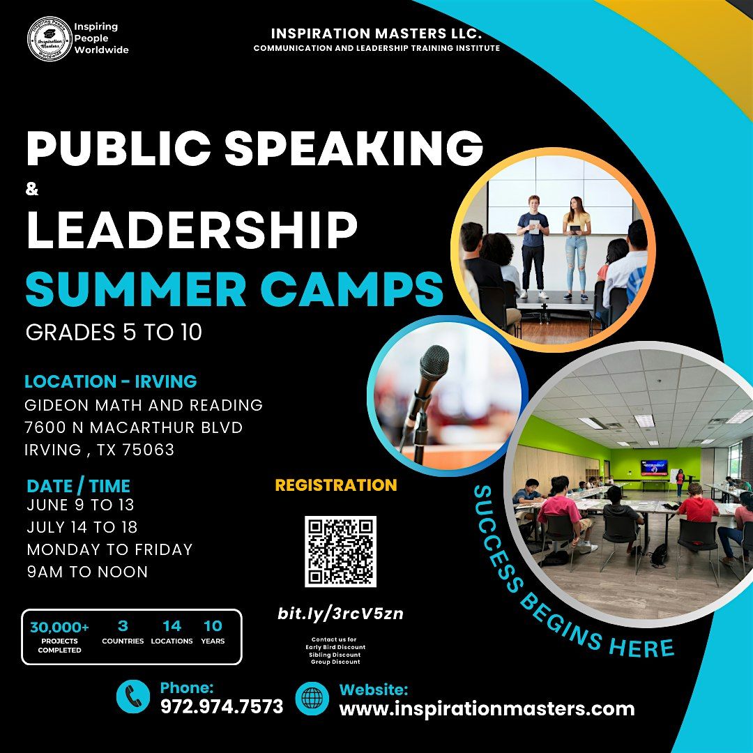 Public Speaking and Leadership Summer Camps in Irving