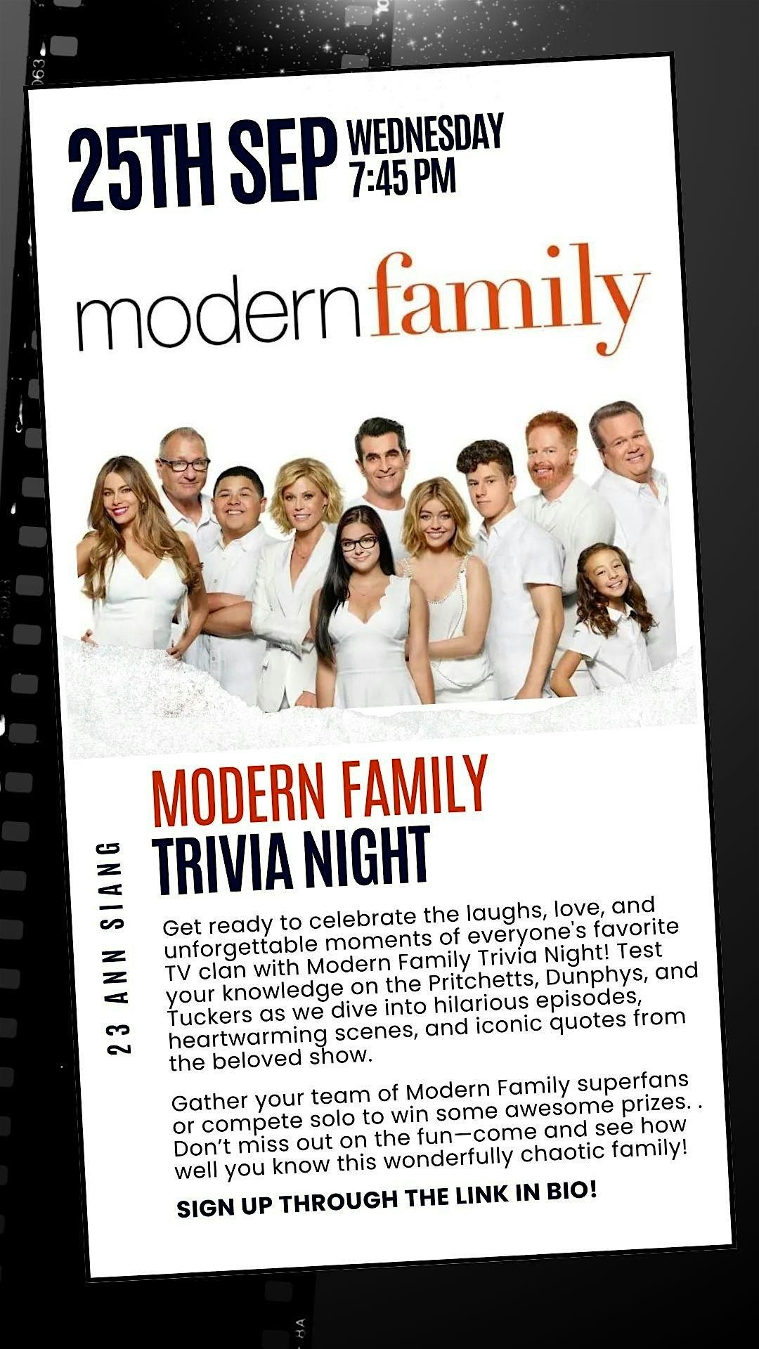 MODERN FAMILY TRIVIA NIGHT
