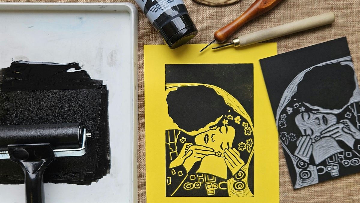 Lino Printing Workshop: The Kiss by Klimt