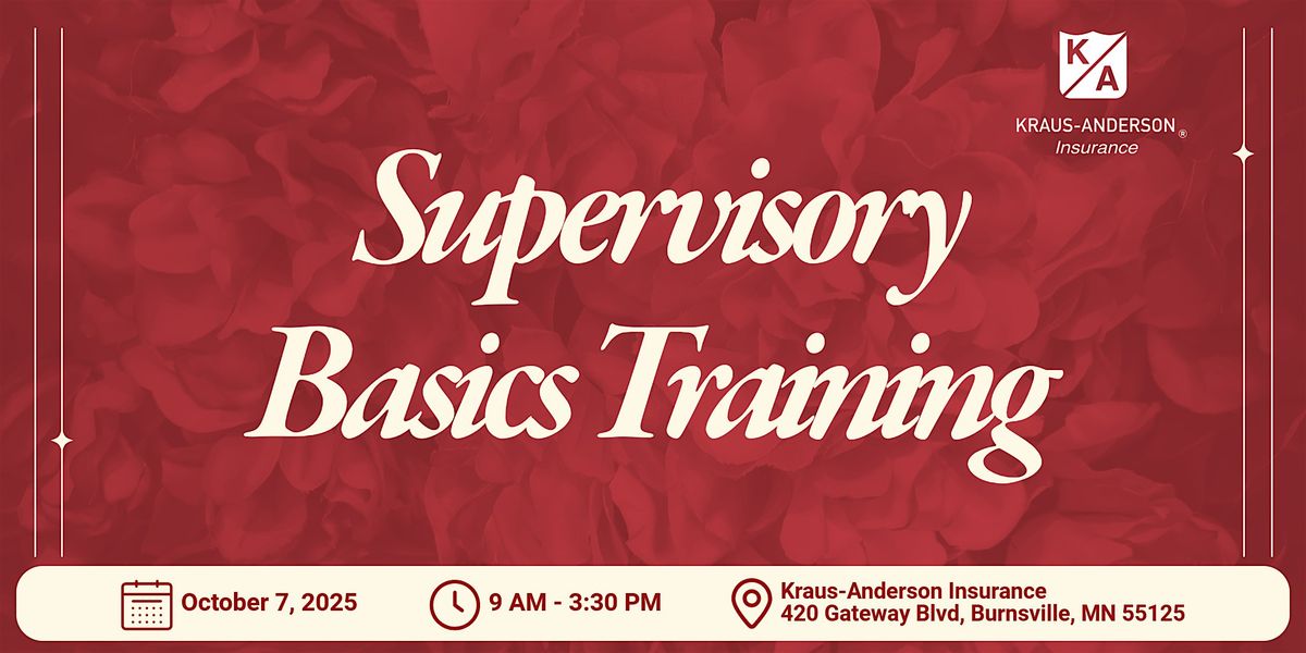 Fall 2025 Supervisory Basics Training