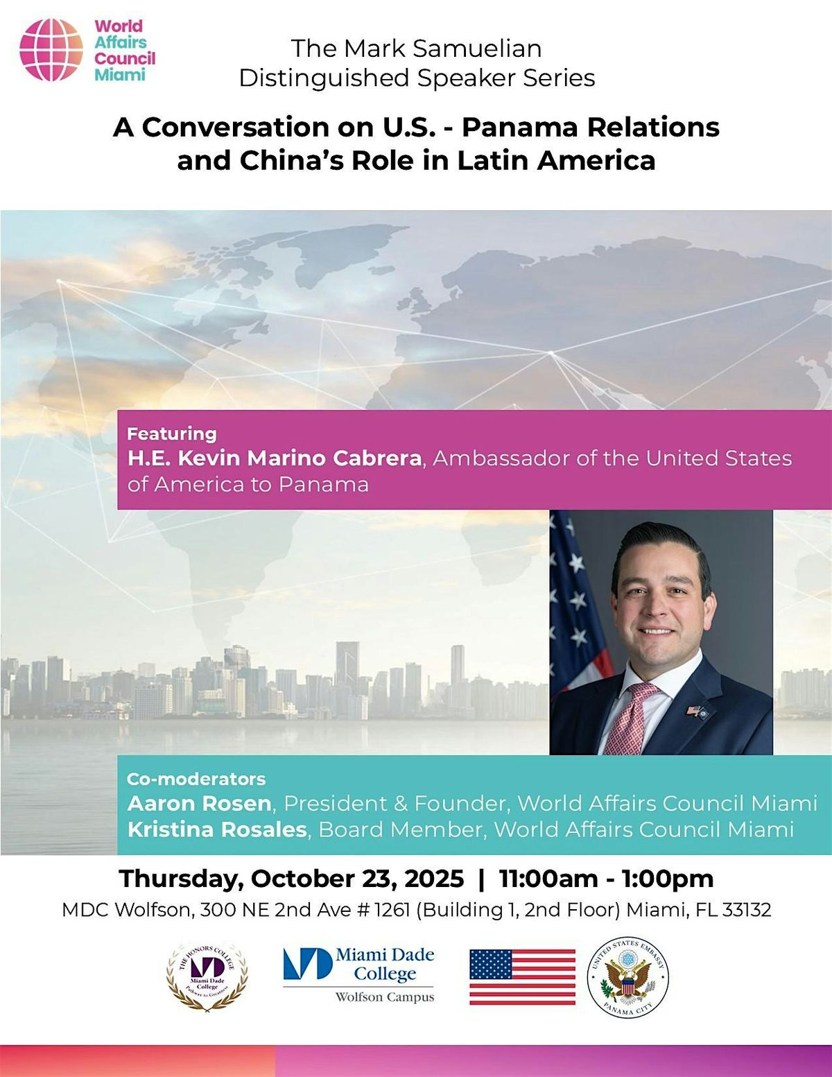 A Talk with Amb. Cabrera on U.S. - Panama Ties and China in Latin America