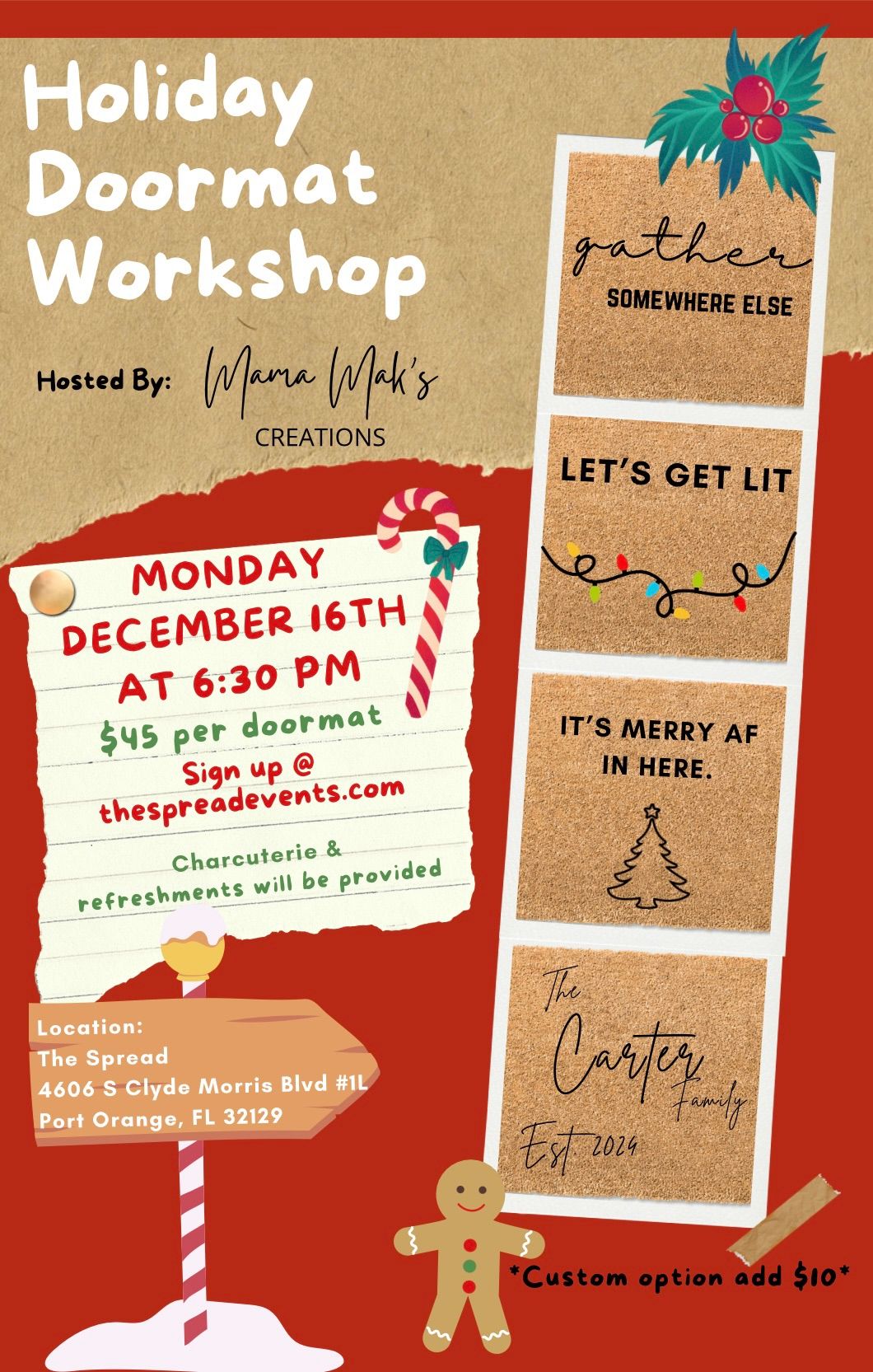 Holiday Doormat Workshop