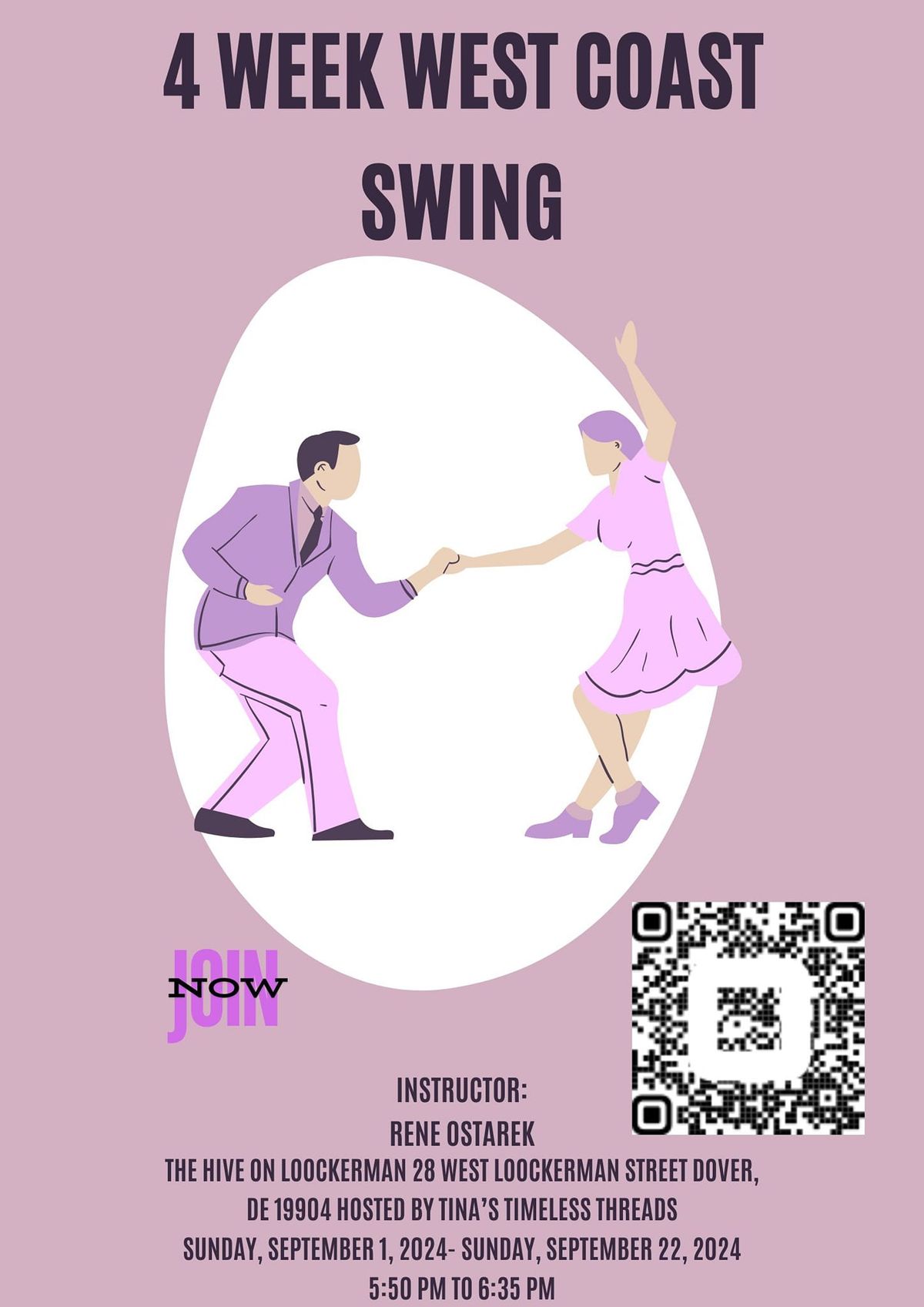 4 week West Coast Swing Lessons