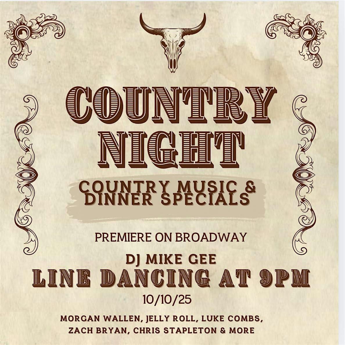 Country Night with Free line dancing