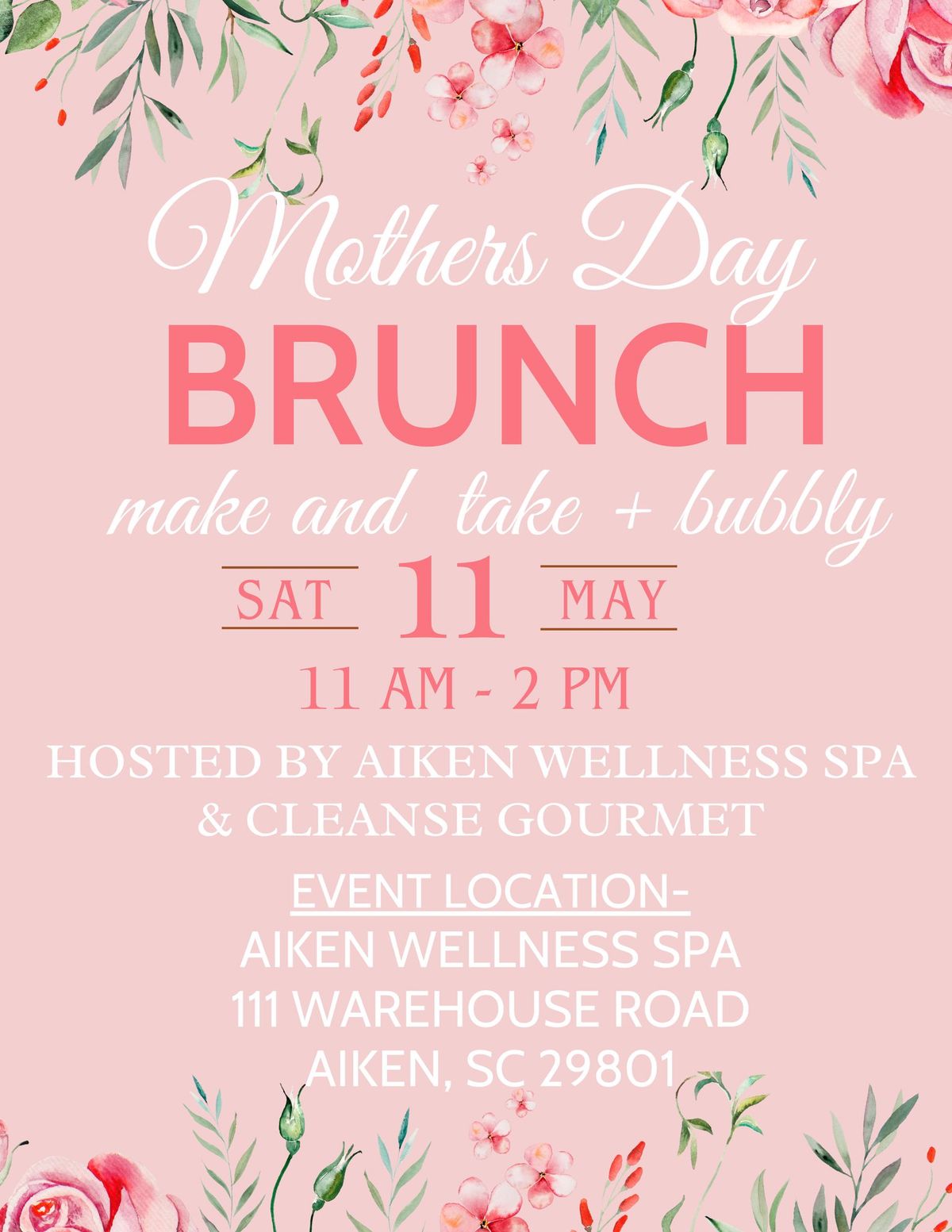 Mother's Day Brunch, Bubbly & Make and Take