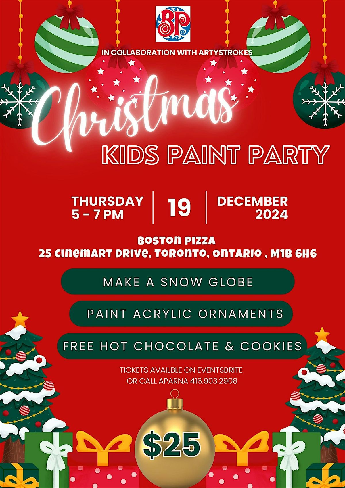 Christmas Paint Party for Kids - Morningside