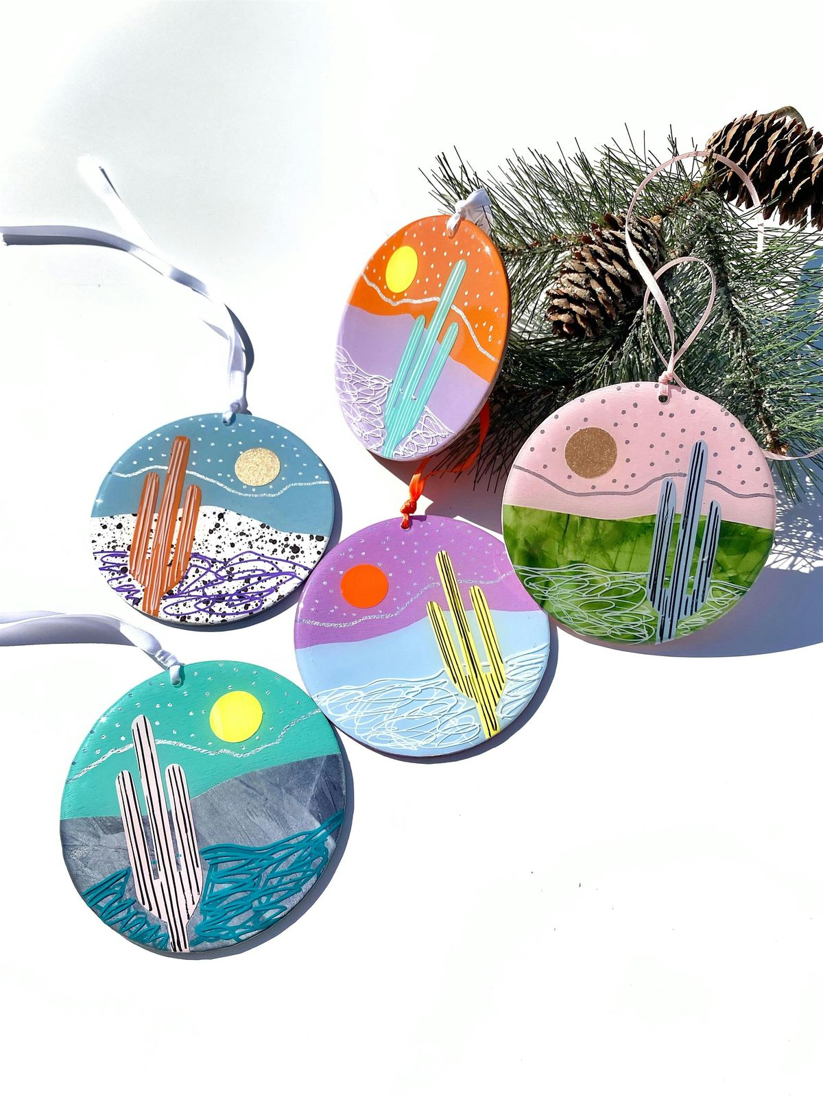 Handmade ornaments. Holiday prep kick off! Paper collage in person workshop