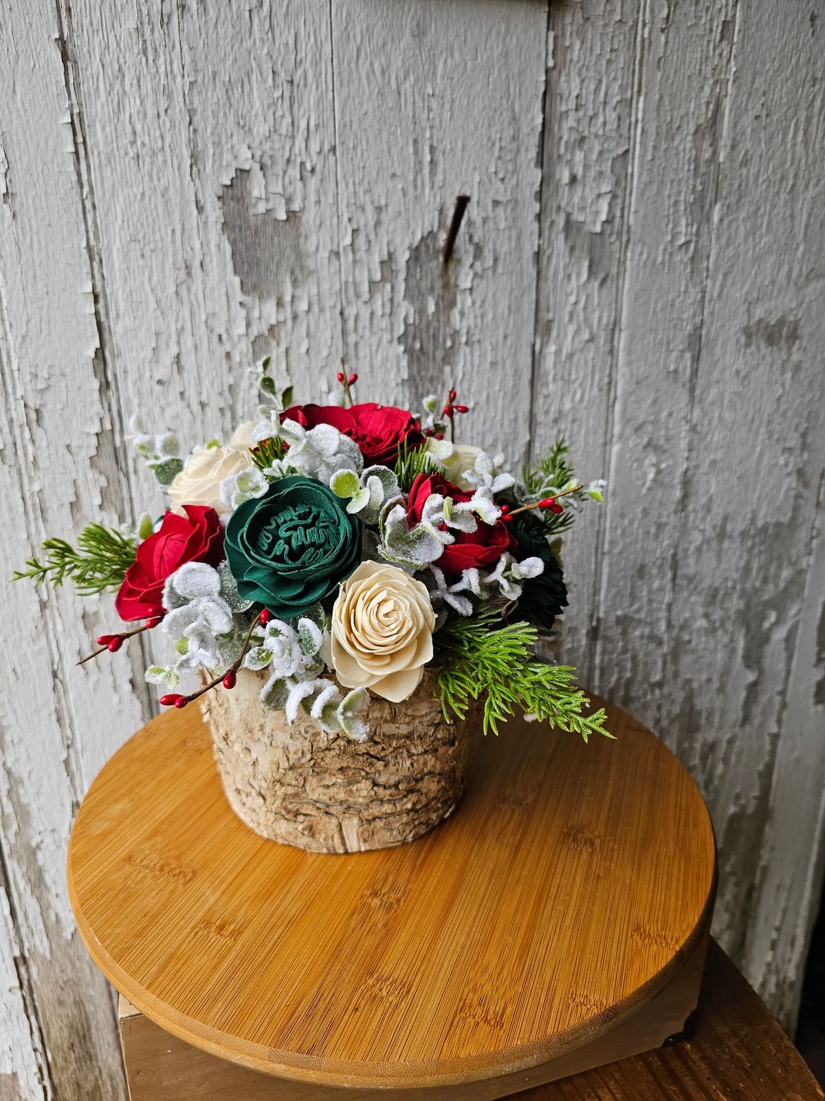 Create & Take: Wood Flower Birch Centerpiece @ Vitamin Sea Weymouth