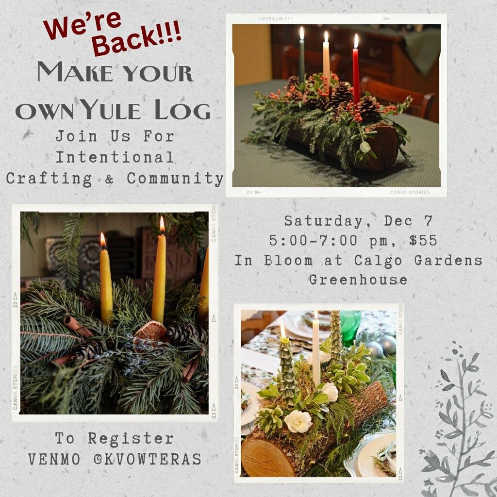 Make your own Yule Log! \u2728 At Calgo Gardens